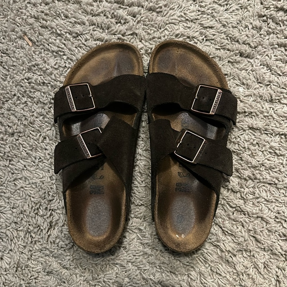 Size 38 brown birkenstock sandals